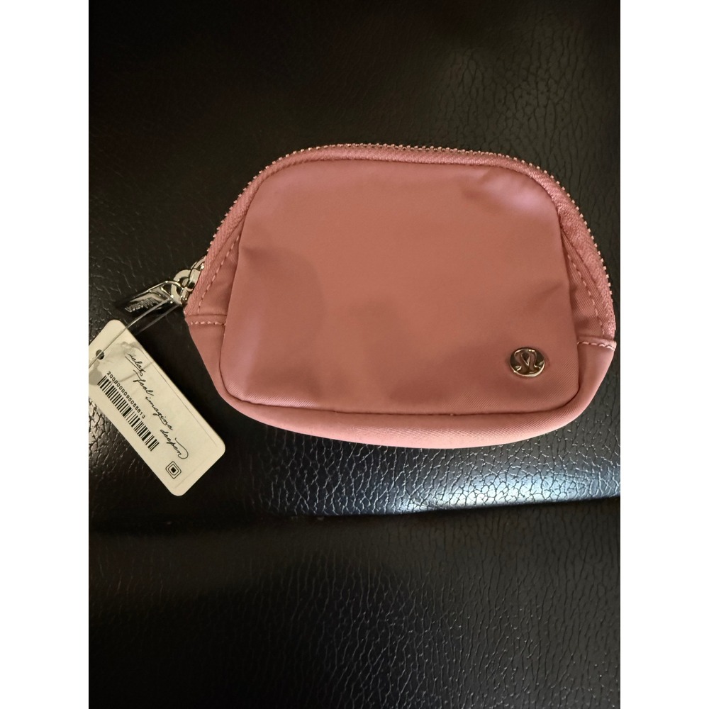 Lululemon Pink Belt‎ Bag Everywhere Mini Pouch Key Chain Coin Purse
